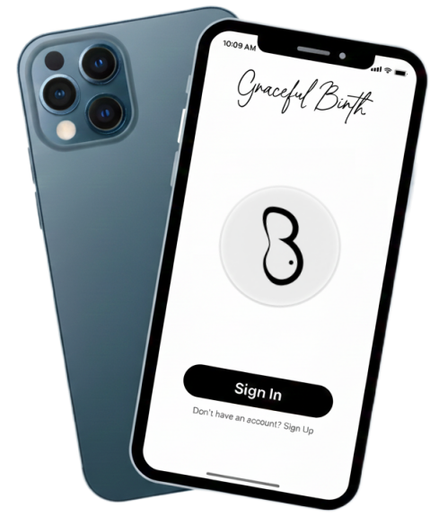 GracefulBirth app showing daily affirmations and meditations for Christian mothers